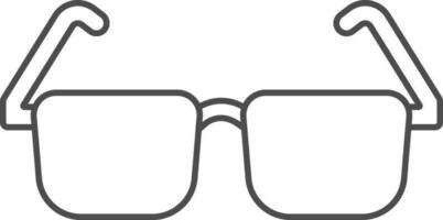 Goggle Icon In Black Thin Line Art. vector