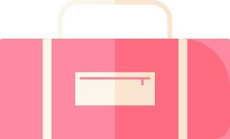 Duffel Bag Icon In Pink And Orange Color. vector