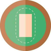 Cricket Stadium Icon In Flat Style. vector