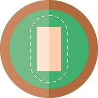 Cricket Stadium Icon In Flat Style. vector