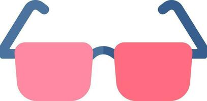 Goggle Icon In Pink And Blue Color. vector