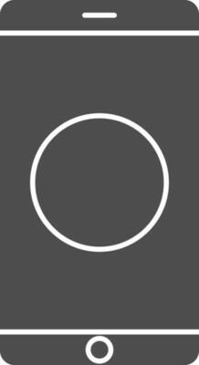 Isolated Smartphone Icon In Gray And White Color.