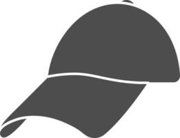 gorra icono en gris y blanco color. vector