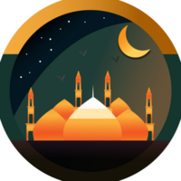 Ramadán mezquita silueta png