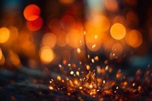 Blurred bokeh background bright blaze. photo