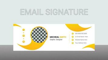 email signature design vector