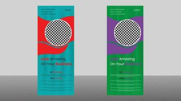 business roll up banner design vector