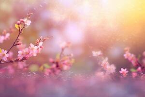 Spring background soft dramy lights. photo