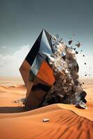 illustration of a desert abstract tech. photo