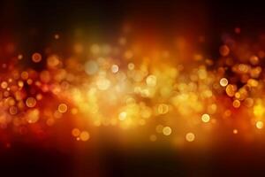 A blurred yellow light, red light abstract background with bokeh glow, Illustration. photo