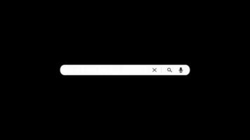 Search Bar Blank mic voice search icon loop Animation video transparent background with alpha channel.