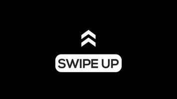 Swipe Up move arrow drag or Scroll icon loop Animation with alpha channel. video