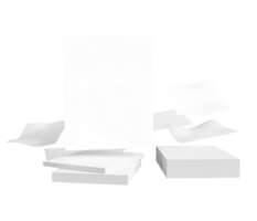 pila de blanco Copiar papel, flotante papel en antecedentes png