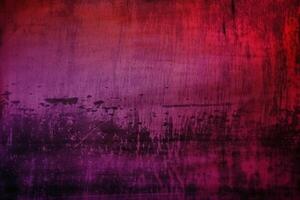 Aged effect overlay. Old film texture. Purple red gradient background with dust scratches. photo