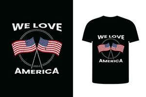 nosotros amor America ts herir diseño, America t camisa diseño vector