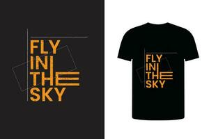 mosca en el cielo tipografía t camisa diseño, de moda tee, impresión diseño vector
