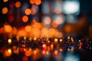 Blurred bokeh background bright blaze. photo