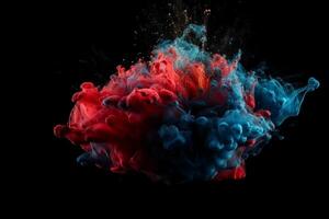 Paint drop. Ink water. Explosion smoke. photo