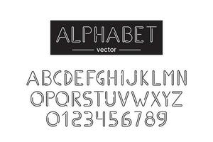vector estilizado resumen moderno fuente y alfabeto