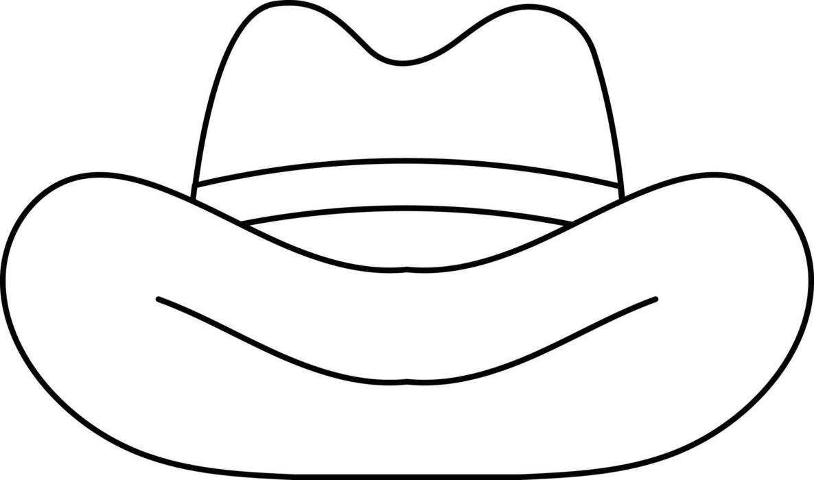 Cowboy Hat Outline Vector Art, Icons, and Graphics for Free Download