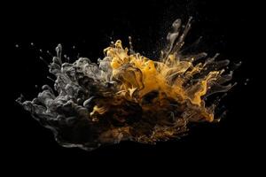 Paint drop. Ink water. Explosion smoke. photo