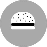 Burger Icon On Gray Background. vector