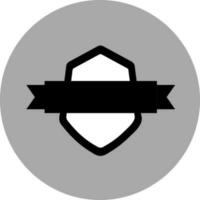 Shield Badge Icon On Gray Background. vector