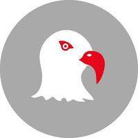 Eagle Face Icon On Gray Background. vector