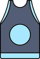 Jersey Icon In Blue Color. vector
