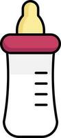 Feeding Bottle Icon In White And Yellow Color. vector