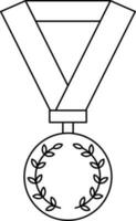 Medal Icon Or Symbol In Stroke Style. vector