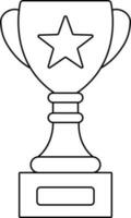 Illustration Of Trophy Icon Or Symbol In Line Art. vector