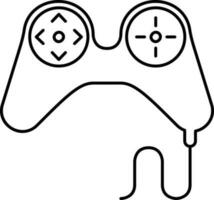 Video Game Controller Icon In Line Art. vector