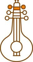 Isolated Lute Icon In Flat Style. vector