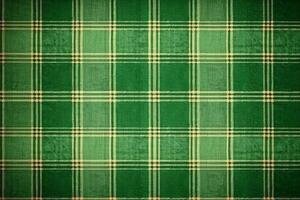 green fabric textile pattern, plaid background, linen cotton. photo