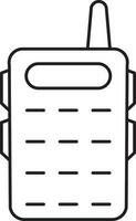 Linear Style Walkie Talkie Icon. vector