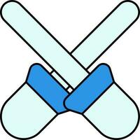 Marshalling Wands Icon In Blue Color. vector