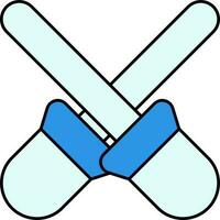 Marshalling Wands Icon In Blue Color. vector