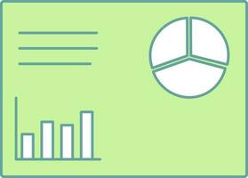 Illustration Of Infographic Icon In Green And White Color. vector
