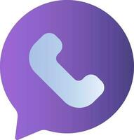 Message Call Icon In Purple And Blue Color. vector