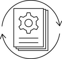 Thin Line Batch Processing Icon Or Symbol. vector