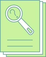 Search Query Paper Icon In Green And White Color. vector