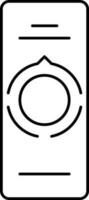 Flat Style Remote Control Icon In Line Art. vector