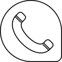 Call Or Chatting App Icon In Line Art. vector