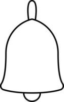 Notification Bell Icon Or Symbol In Line Art. vector