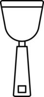 Paint Scraper Icon In Thin Line Art. vector