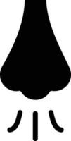 Breathing Nose Icon In Black Color. vector