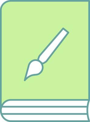 Paint Bucket Icon In Green And White Color.