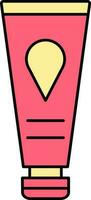 Paint Tube Icon In Red And Yellow Color. vector