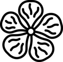 Geranium Icon or Symbol in Black Line Art. vector